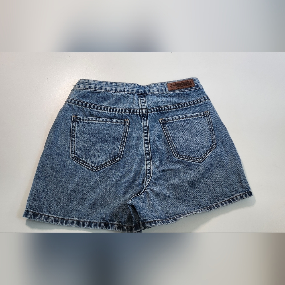 ROCK&ROLL high Rise Classic Blue Denim Women's Shorts. Sz: 26 - Picture 5 of 9